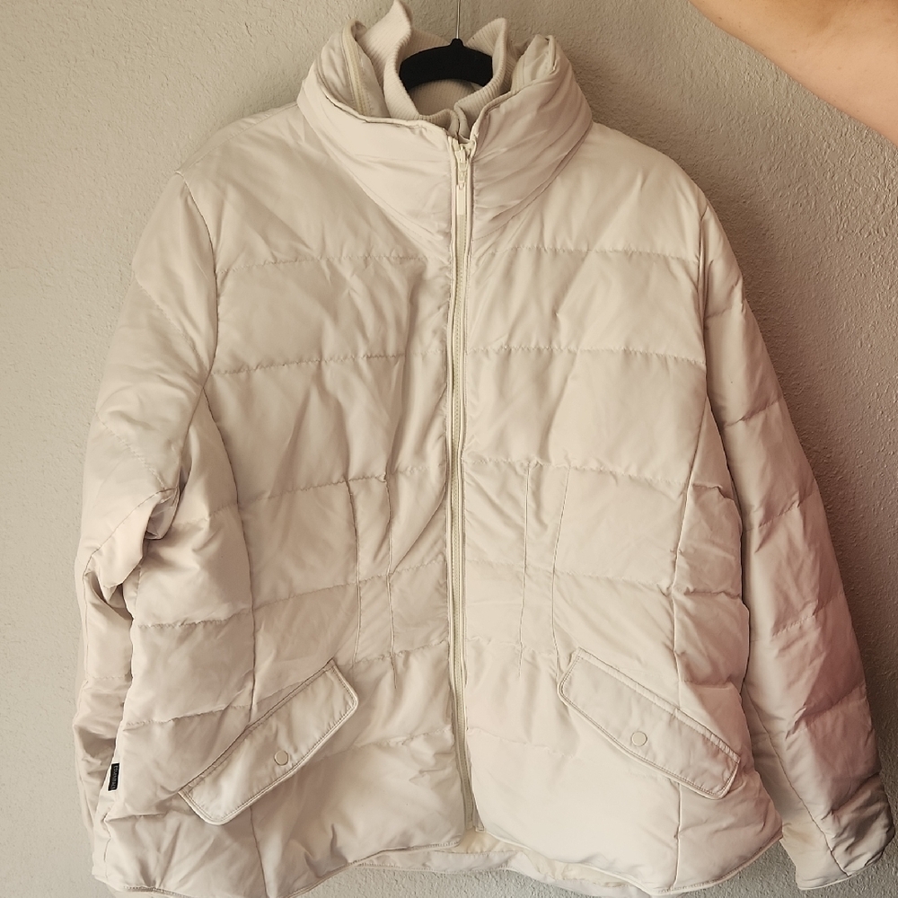 Lane Bryant Cream Puffer Jacket